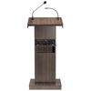 Oklahoma Sound Oklahoma Sound Orator Lectern and Rechargeable Battery with Wireless Handheld Mic, Ribbonwood M800X-RW/LWM-5